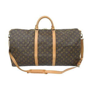 Louis Vuitton Monogram Keepall Bandouliere Boston Bag Leather